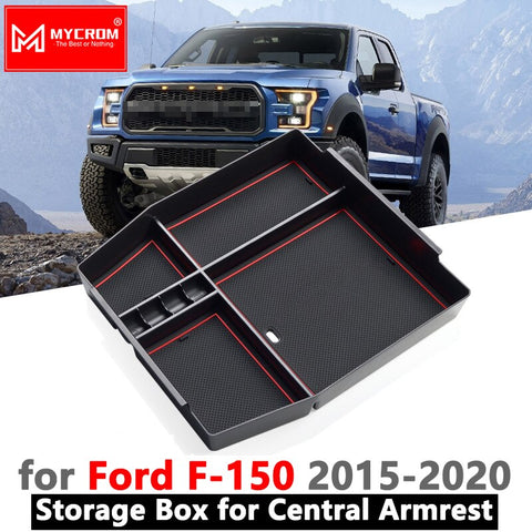 Image of Armrest Box Storage Car Organizer Accessories for Ford F150 2015 2016 2017 2018 2019 2020 F-150 Raptor LOBO XL XLT All Model